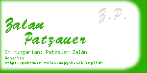 zalan patzauer business card